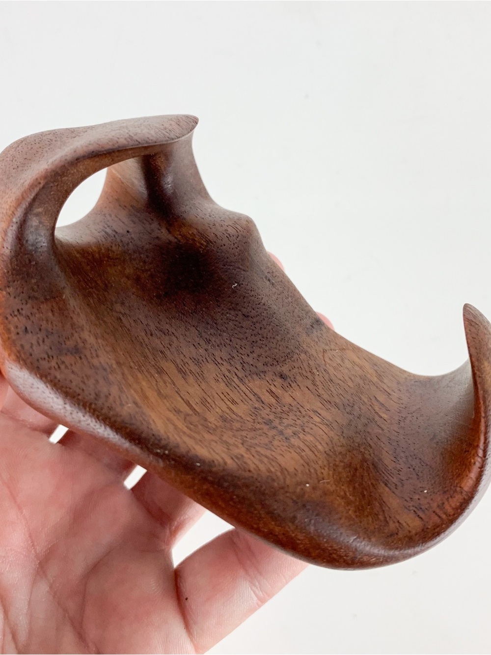 Vintage Hand Carved Wood Sculpture Abstract Organic Wooden Modern Art Object